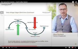 Schaubild von Emotionen beim Investieren.